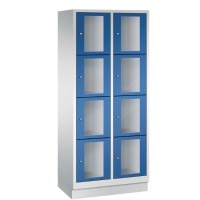 CLASSIC Locker with transparent doors (8 wide compartments)